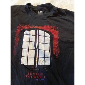 Justin Hayward 98 Tour T-Shirt Black XL Giant tag Double Sided